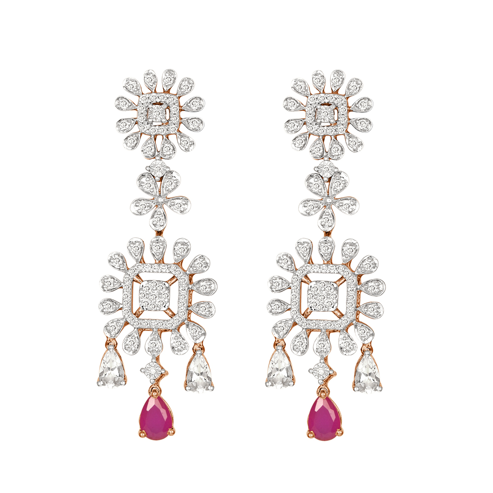 Stunning Pink Gemstone and Diamond Jewellery Set