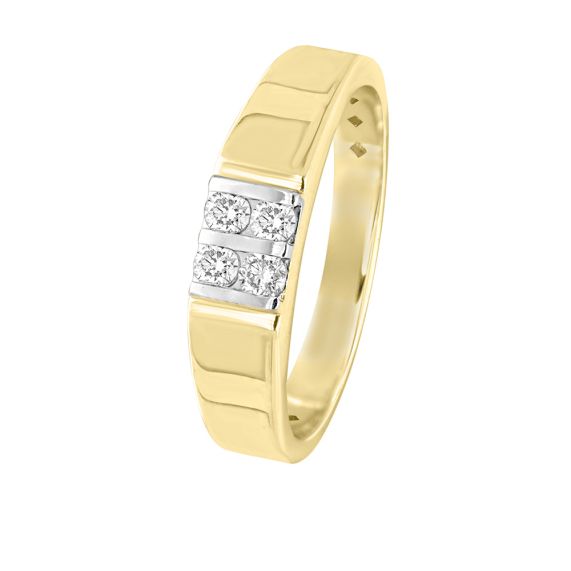 Manufacturer of 916 gold men's single stone ring msr71 | Jewelxy - 178044