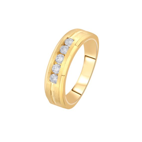 Love Letter Gold Band Ring | Gold bands, Gold band ring, Cz stone