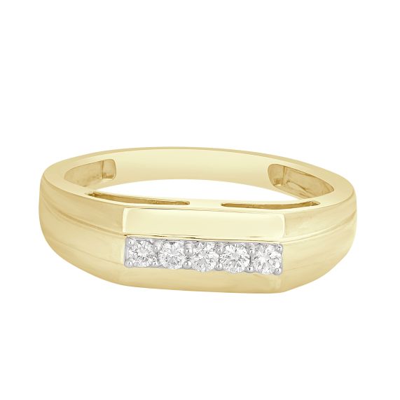 Solid Gold Simple Pave Diamond Band | Local Eclectic – local eclectic