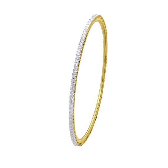 Mens gold Screw and diamond oval shaped openable bracelets 