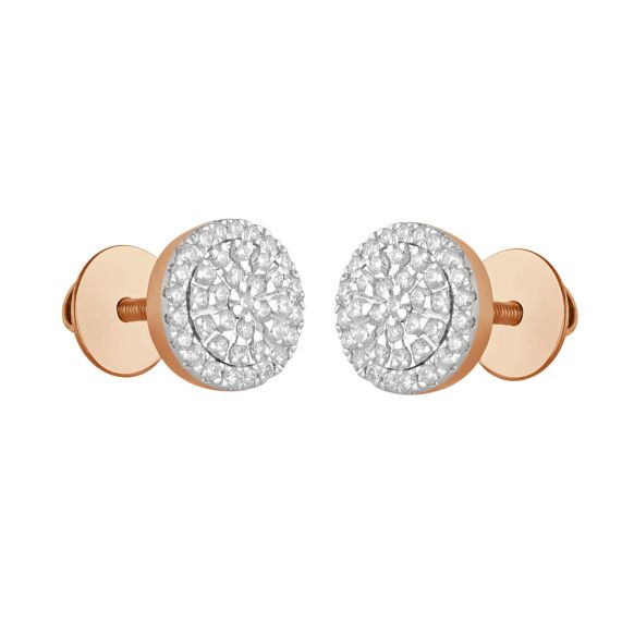 Kisna Real Diamond Jewellery 14KT Rose Gold SI Diamond Earrings for Women   Dimira  Amazonin Fashion