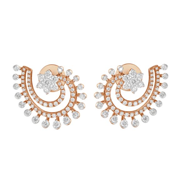Stripped offset Disc Gold Stud Earring Buy Stripped offset Disc Gold Stud  Earring Online Cheap Jhumka Earrings Online Shopping Earrings  Shop From  The Latest Collection Of Earrings For Women  Girls