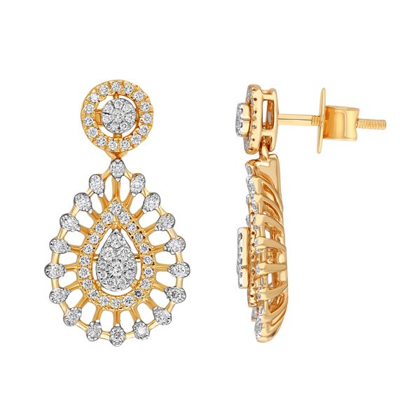 Alara Diamond Earrings-Candere by Kalyan Jewellers-tmf.edu.vn