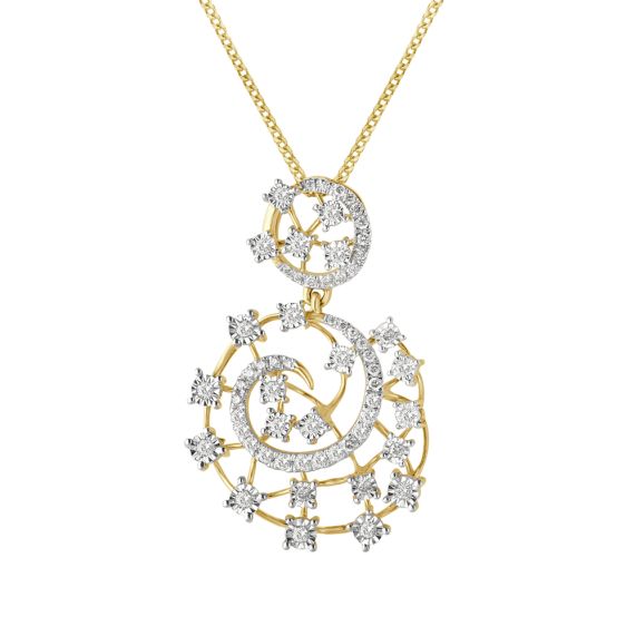 Shuban Gold Pendant With Chain Online Jewellery Shopping India | Yellow Gold  14K | Candere by Kalyan Jewellers