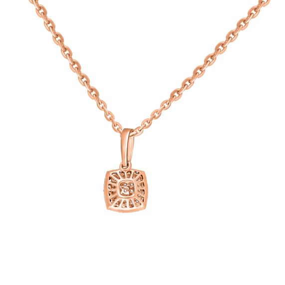 Golden American Diamond Pendant Chain Necklace | B28-ADS032 | Cilory.com