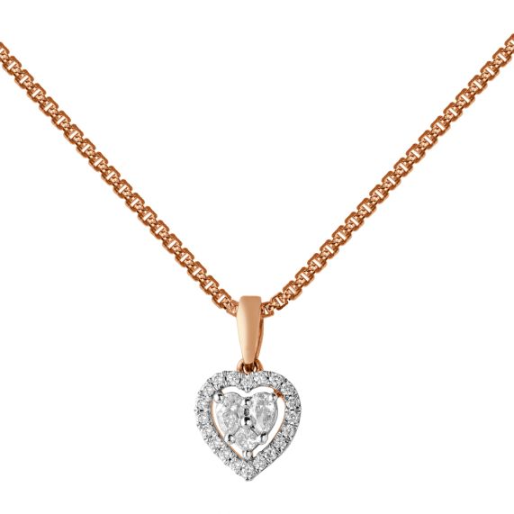 DIAMOND PRONG SOLITAIRE HEART NECKLACE – SHAY JEWELRY
