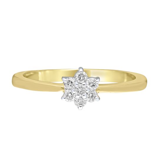 Ava Fleur' Gold Floral Ring