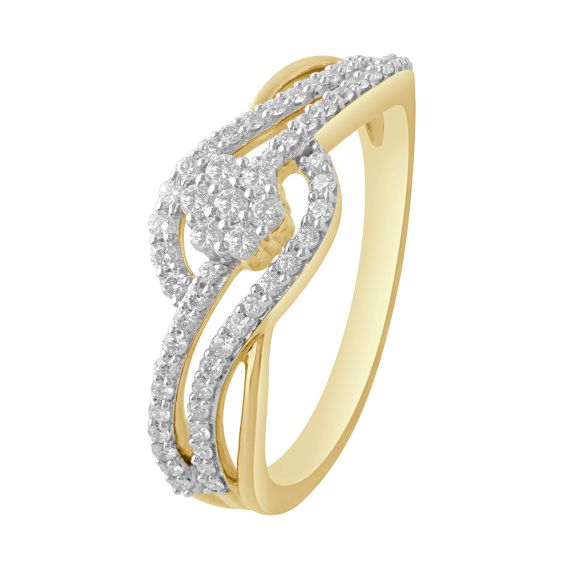 Glittery Diamond Ring in 14Kt Yellow Gold | Luxurious Self-Love Jewelry –  Diamondtree Jewels