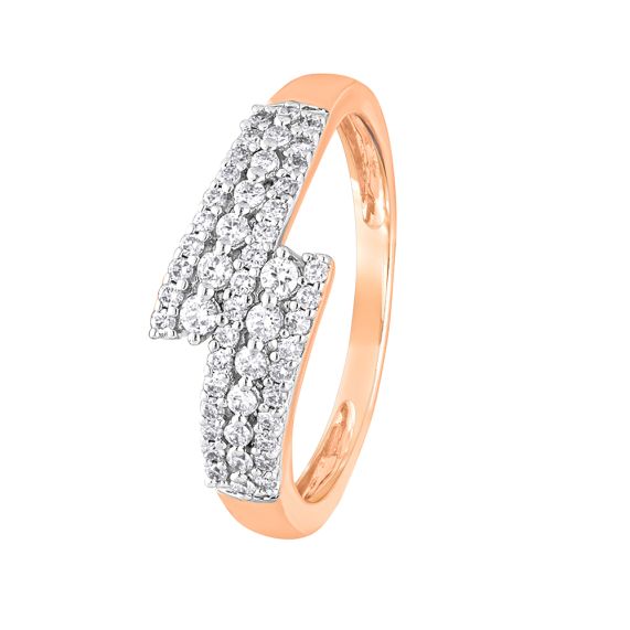 Entangled Heart Simple Platinum & Rose Gold Ring for Women JL PT 549 –  Jewelove.US