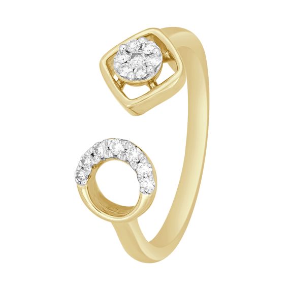 Buy quality 22K Gold Fancy Diamond Ring For Women in Ahmedabad