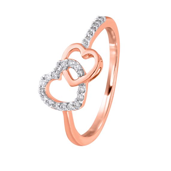 925 Sterling Silver Ring 18k Plated Cute Heart Design Multi - Temu