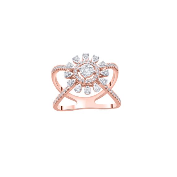 Decorative Criss Cross Diamond Fashion Ring | CDD2927-T | Valina Fashion  Jewelry