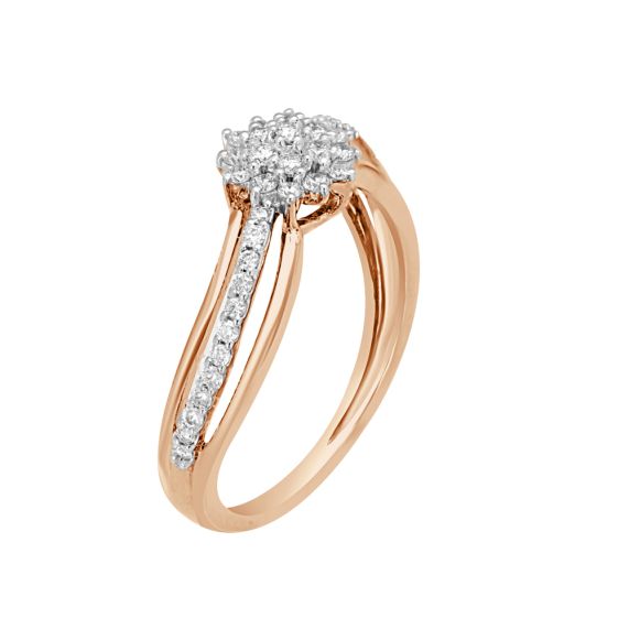Diamond White Gold Wedding Engagement Ring Set-gemektower.com.vn
