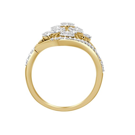 Yellow Gold Tiara Ring | Victorian Vintage Inspired Antique Engagement Ring  – Trumpet & Horn