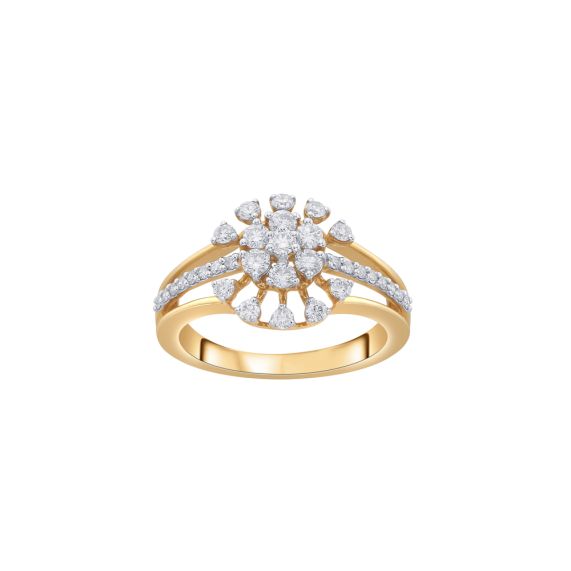 Flower Design Engagement Ring | Golden Bird Jewels