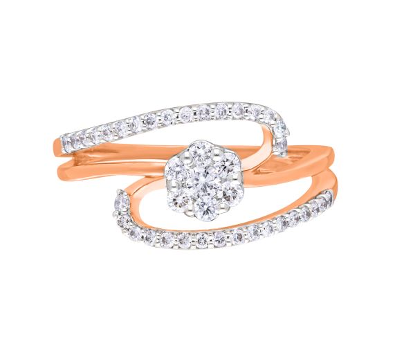 Exquisite Rose Gold Crystal Ring | Classy Women Collection