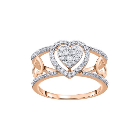 14KT Yellow Gold Heart-Shaped Finger Ring