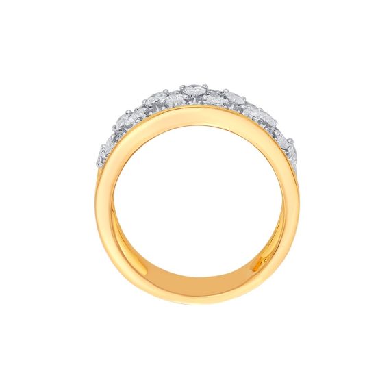 Amazon.com: PEORA Solid 14K White Gold 1 Carat Lab Grown Diamond Eternity  Ring for Women, Round Brilliant Cut, E-F Color, Wedding Anniversary 2mm Band,  Size 4 : Clothing, Shoes & Jewelry