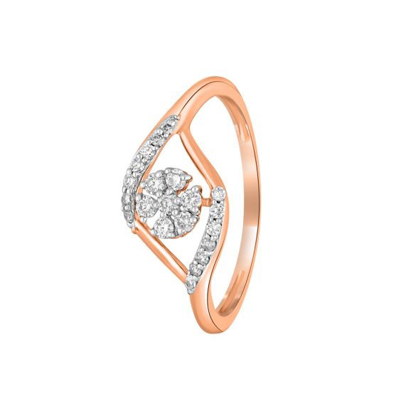 Buy Faina Rose Gold Diamond Ring 18 KT rose gold (5.148 gm). | Online By  Giriraj Jewellers