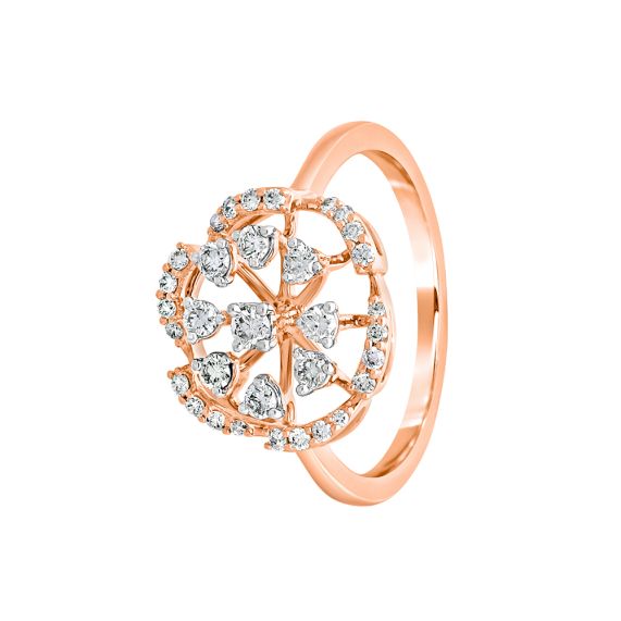Cheap Kinel Luxury Zircon Opening Rings For Women Rose Gold Color Rings  Size Adjustable | Joom
