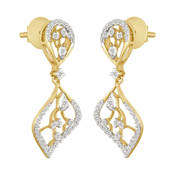 Heart and Pear Diamond Drop Earrings - South Bay Jewelry-sgquangbinhtourist.com.vn