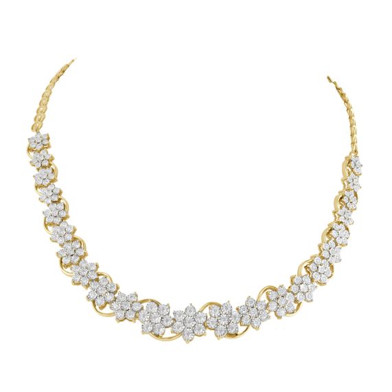 14K Yellow Gold Diamond Necklace - Chas. S. Rivchun & Sons, Jewelers