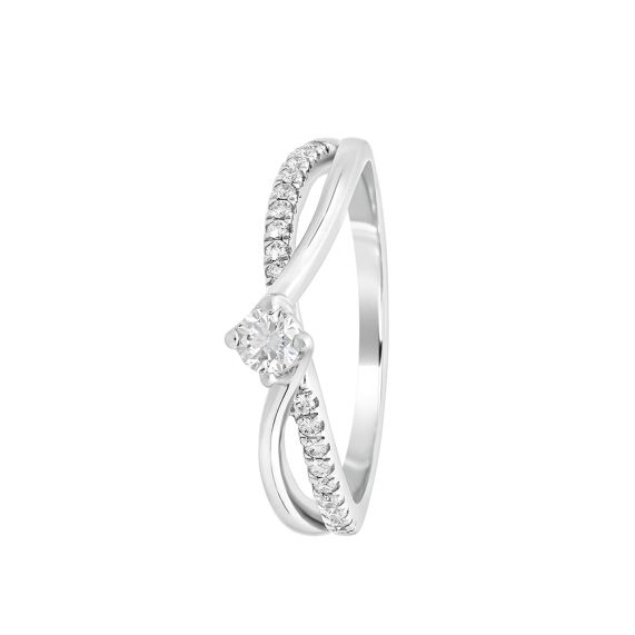 Platinum Rings for Couples with Single Diamonds JL PT 590 | Love Bands