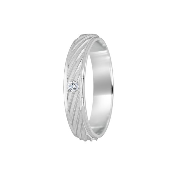 Plain Platinum Ring for Men with Raised Sections JL PT 494