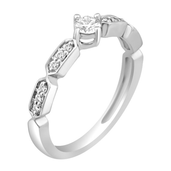 The One Cushion-Cut Diamond Micropavé Engagement Ring