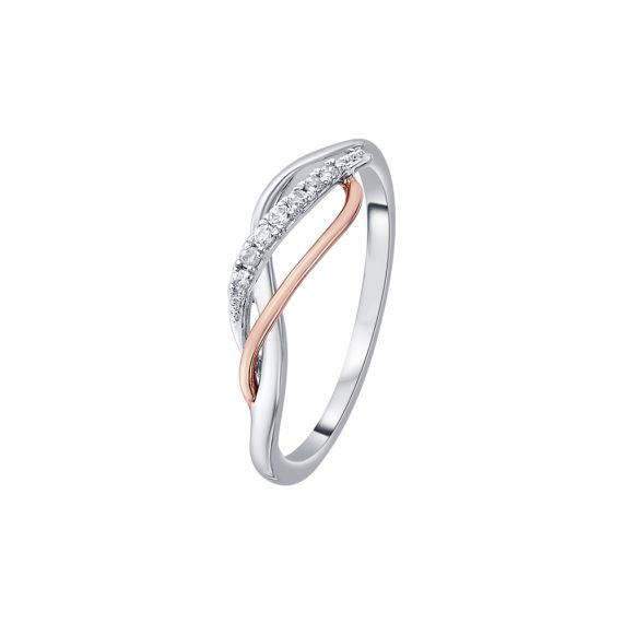 Rose Gold Promise Wedding Engagement 925 Sterling Silver Plated Platinum  Couple Ring