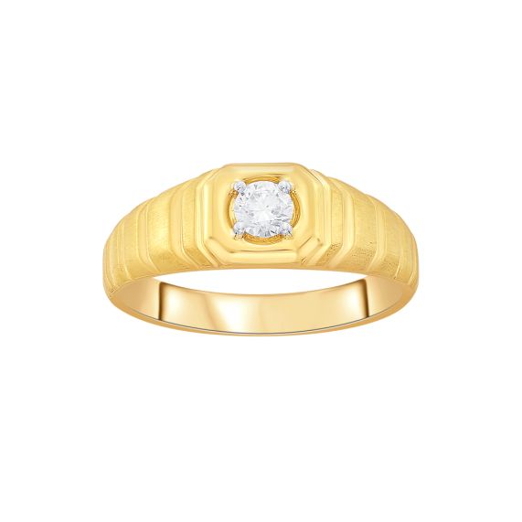 Tiny Single Crystal Stone Golden Ring, Gold Plated Adjustable Daily Wear  Ring | eBay