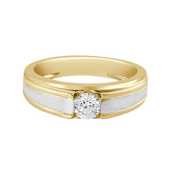 Showroom of 22k / 916 gold gents diamond ring | Jewelxy - 35947