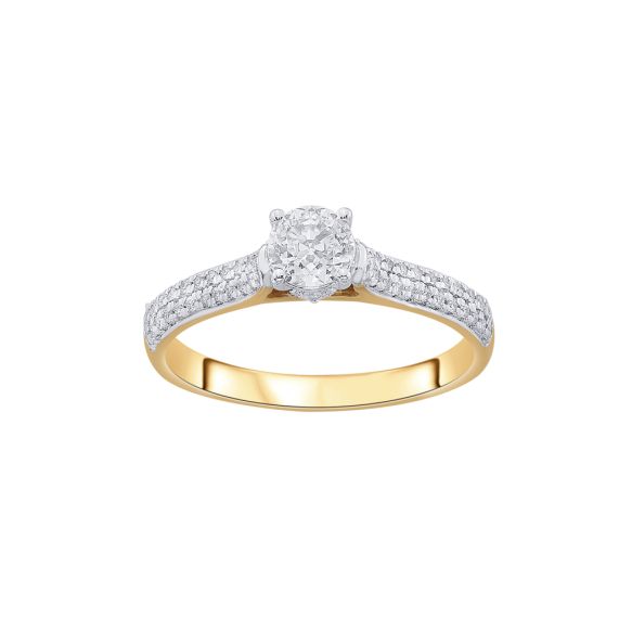 Diamond Solitaire Engagement Ring 14k Solid Gold Women Wedding Ring Dainty  Ring. | eBay