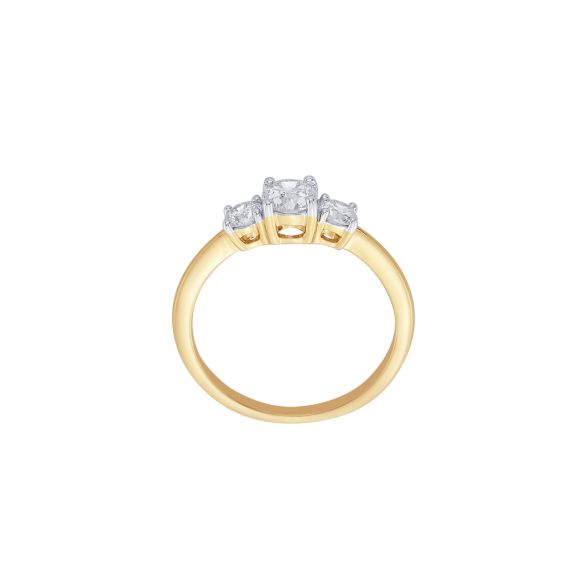 Buy 14K Solid Gold Simple Elegant Engagement Rings, Circle Diamond  Engagement Ring, Beautiful Diamond Engagement Rings, Round Engagement Rings  Online in India - Etsy