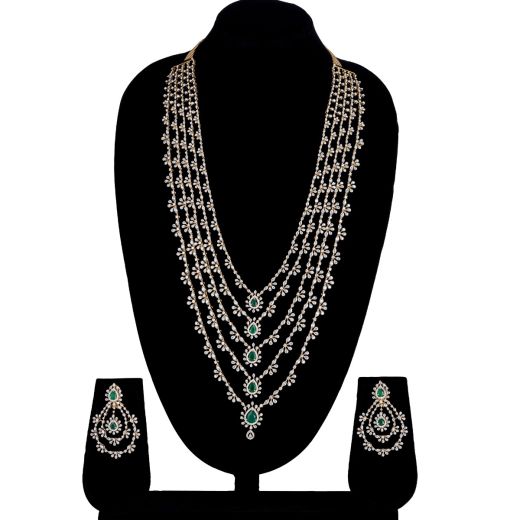 Regal Bejewelled Diamond Necklace Set