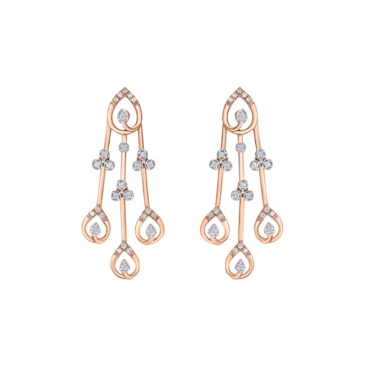 Dazzling Astra Earrings in 14KT Rose Gold