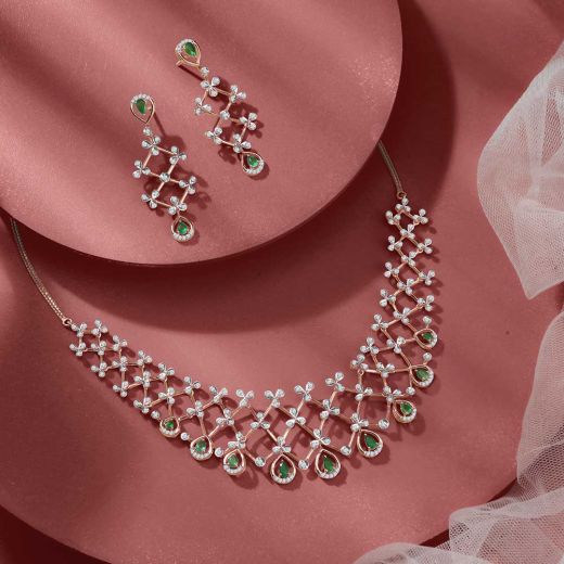 Alluring 14KT Rose Gold Astra Jewellery Set