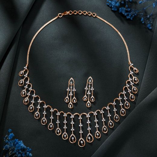Dazzling Astra Jewellery Set in 14KT Rose Gold