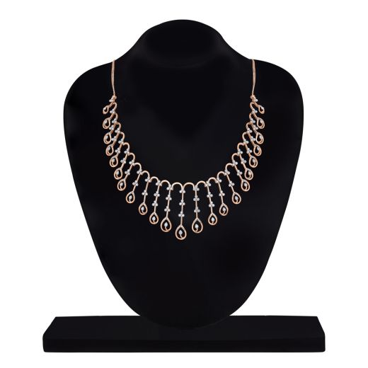 Dazzling Astra Necklace in 14KT Rose Gold