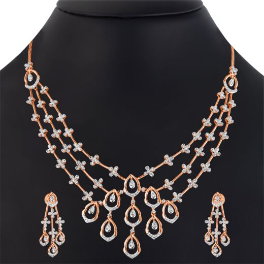 Grandeur Diamond Astra Jewellery Set in 14Kt Rose Gold