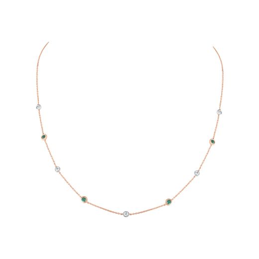 Delicate Geen Stone Rose Gold Chain