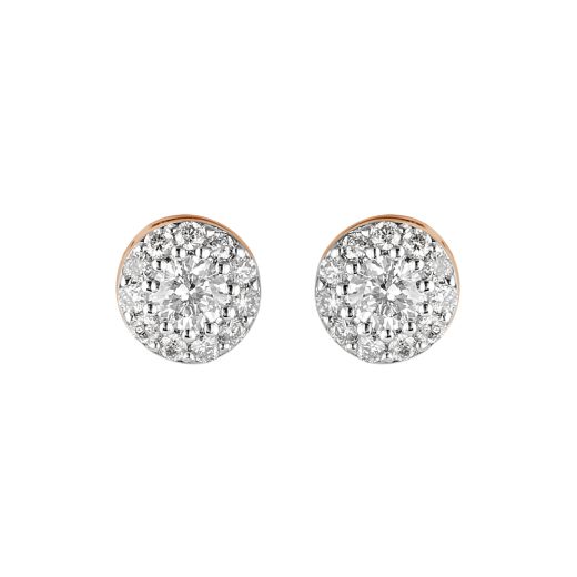 Sophisticated Diamond Desired Studs in Rose Gold
