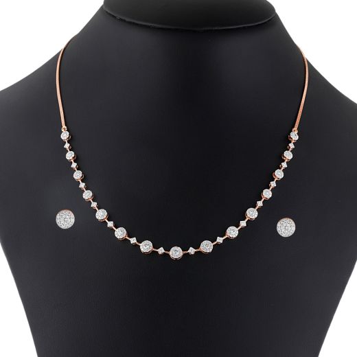 Radiant Rose Gold and Diamond Desired Necklace Set
