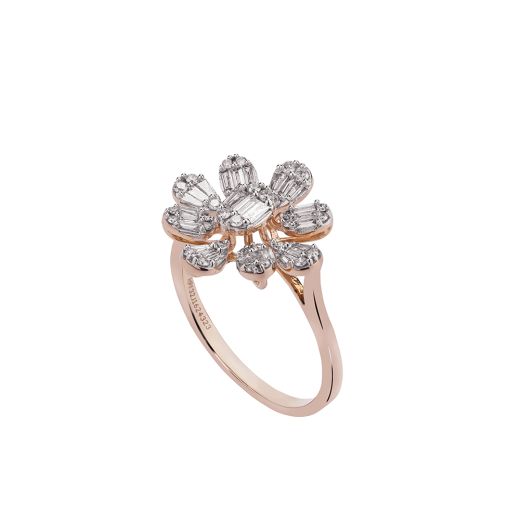 Dazzling  Diamond and Rose Gold Ring