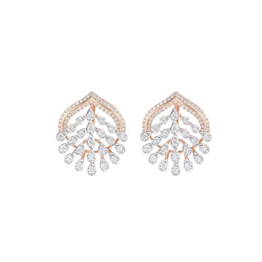 Illustrious Rose Gold and Diamond Earrings