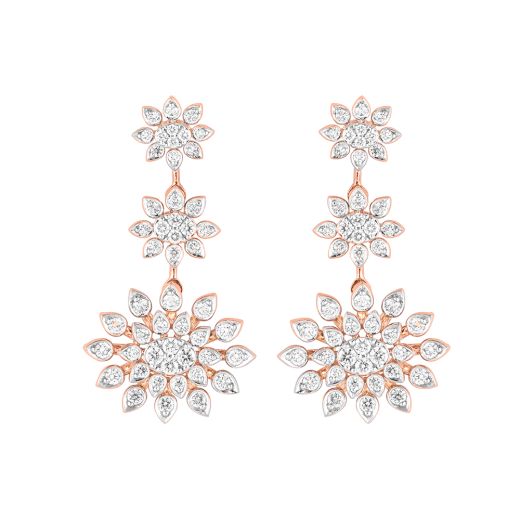 Stardust Diamond and Rose Gold Earrings