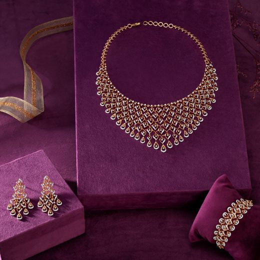 Alluring Rose Gold and Diamond Jewellery Set