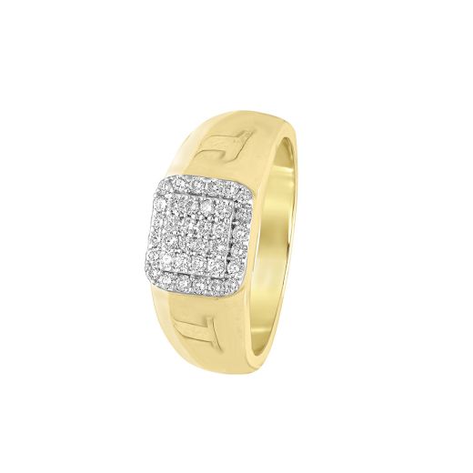 Men's Diamond Ring in 18KT Yellow Gold