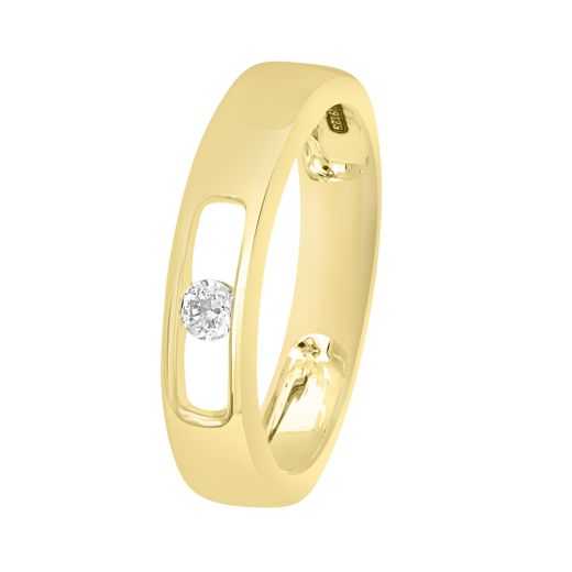 Subtle Diamond Crown Star Ring For Men